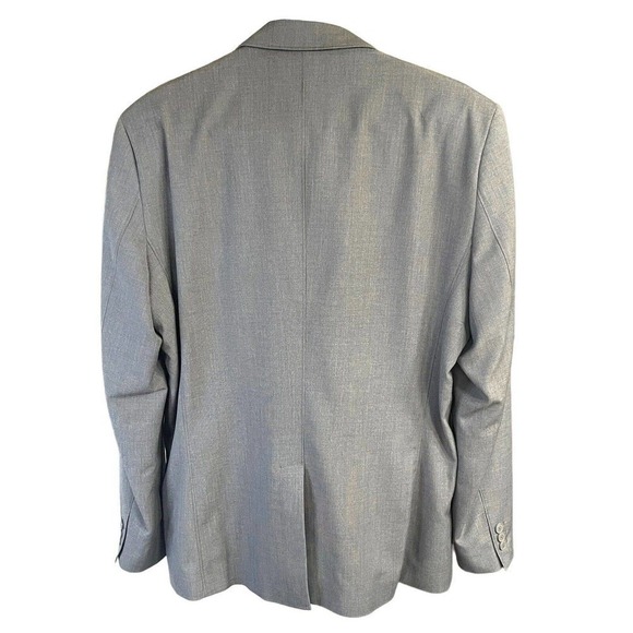 Structure Gray Wool Blend Patch Pocket Two-Button Sport Coat Blazer Jacket Sz M - Picture 3 of 8